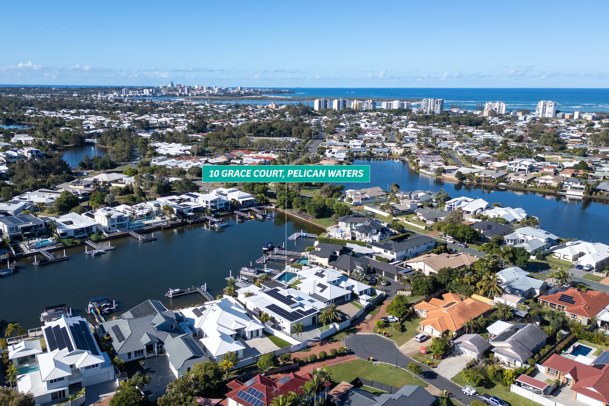 Pelican Waters location from above